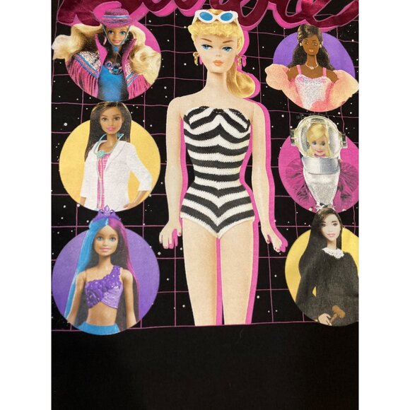 Barbie Graphic T-Shirt Black XL (15-17) Hybrid Apparel Cotton/Polyester Womens C - Picture 4 of 7